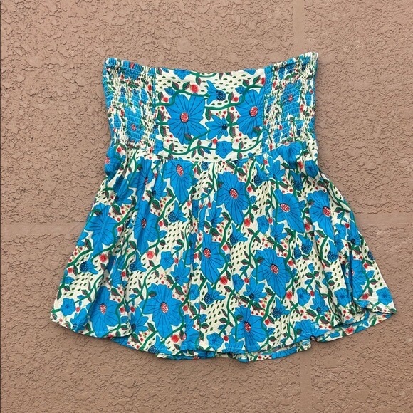 Floral Blue and White Women's Skirt - Picture 1 of 2